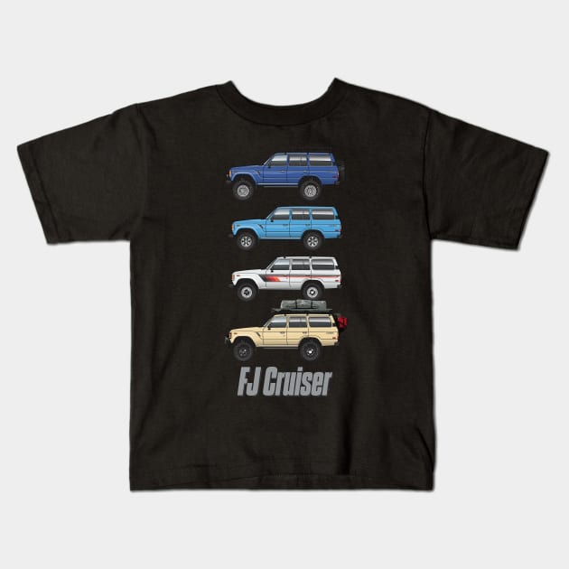 FJ Cruiser Kids T-Shirt by ArtOnWheels